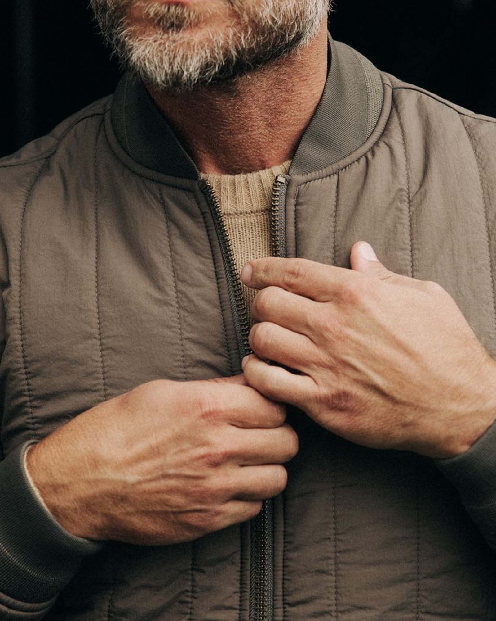 The Able Jacket in Morel Quilted Nylon