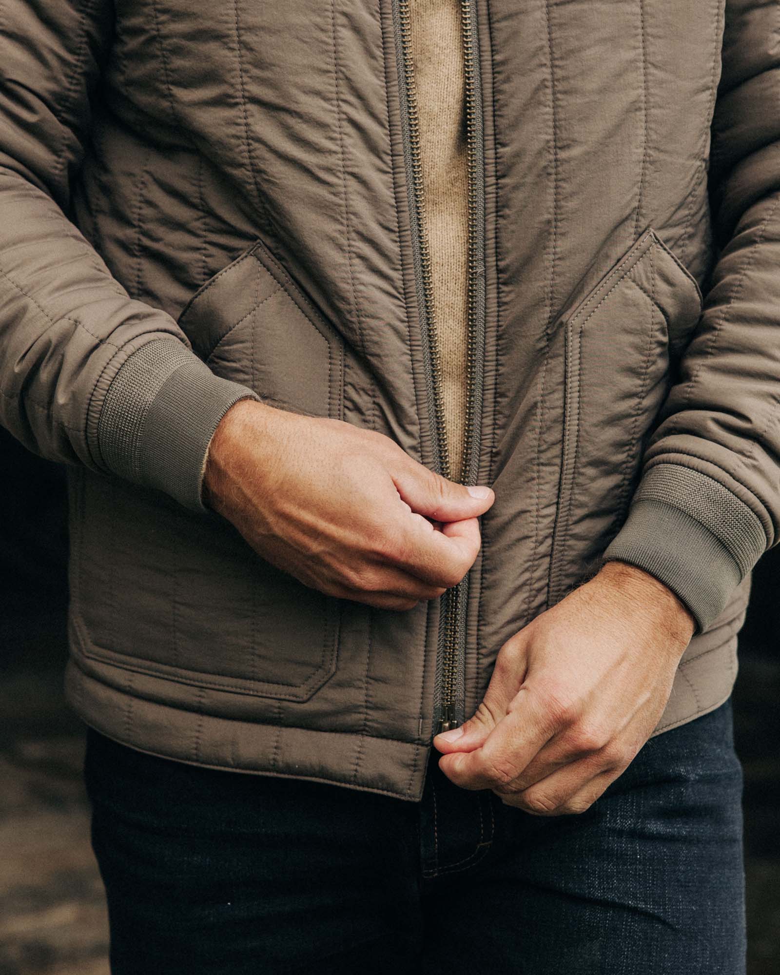 The Able Jacket in Morel Quilted Nylon