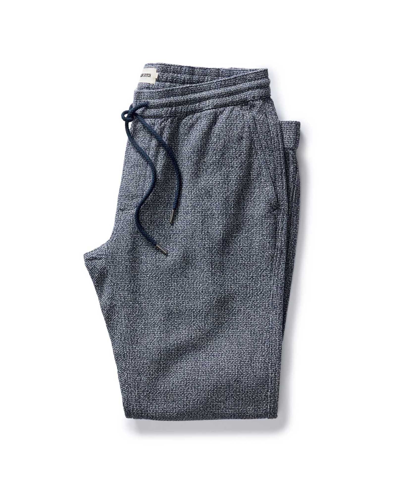 The Apres Pant in Navy Linen Tweed