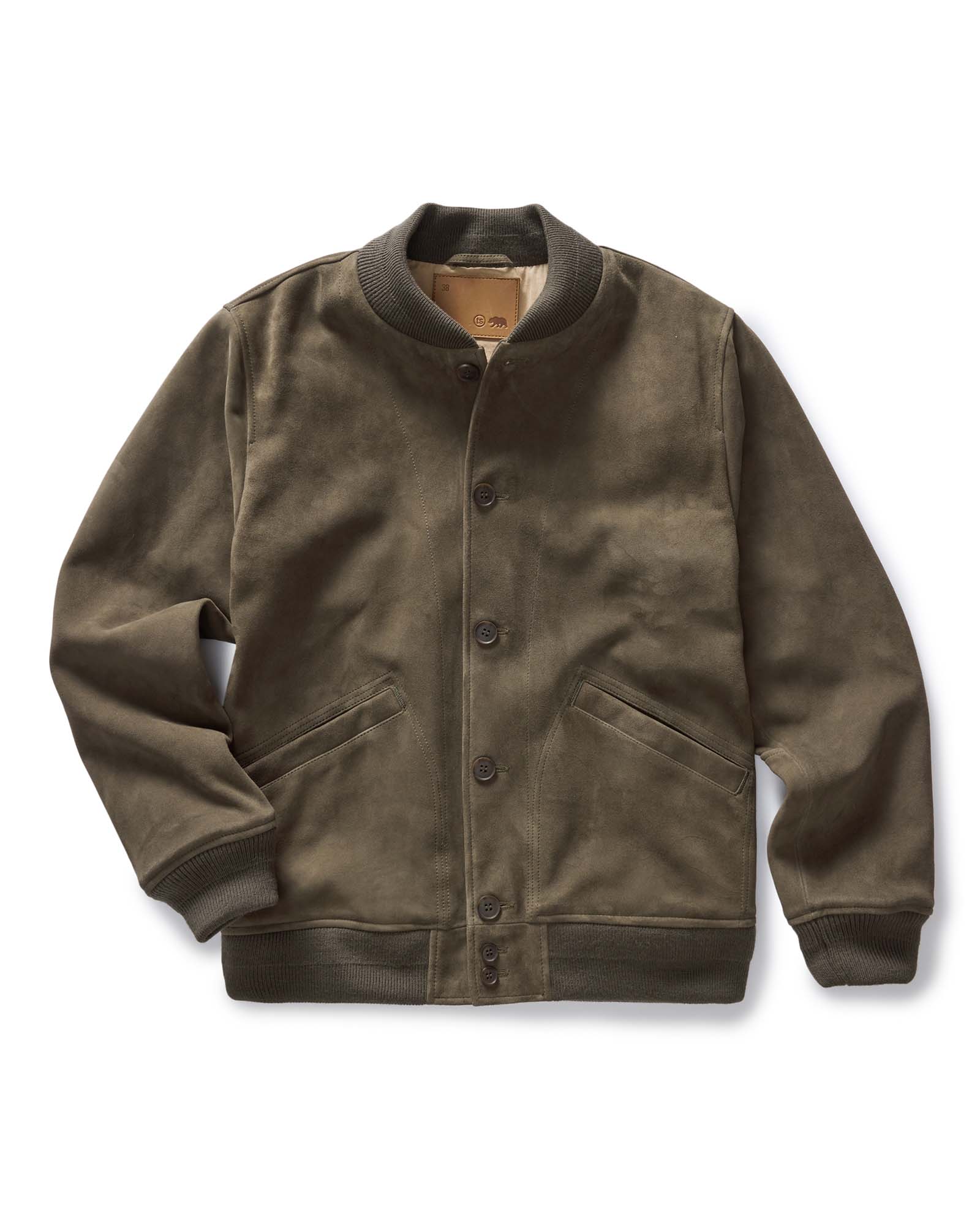 The Bomber Jacket in Army Suede