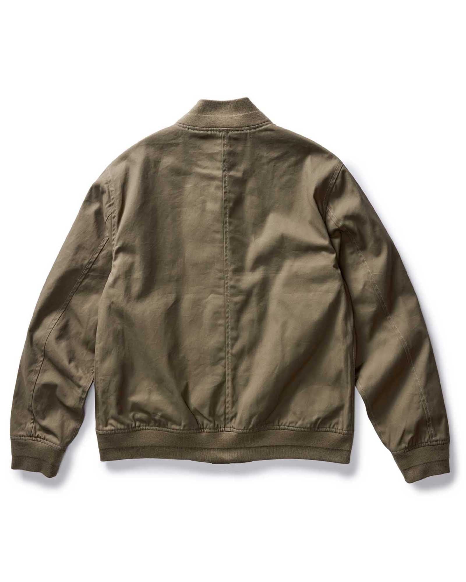 The Bomber Jacket in Fatigue Olive Dry Wax