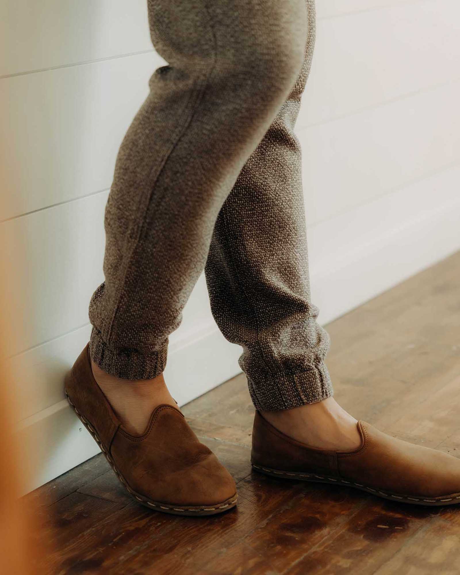 The Apres Pant in Granite Linen Tweed