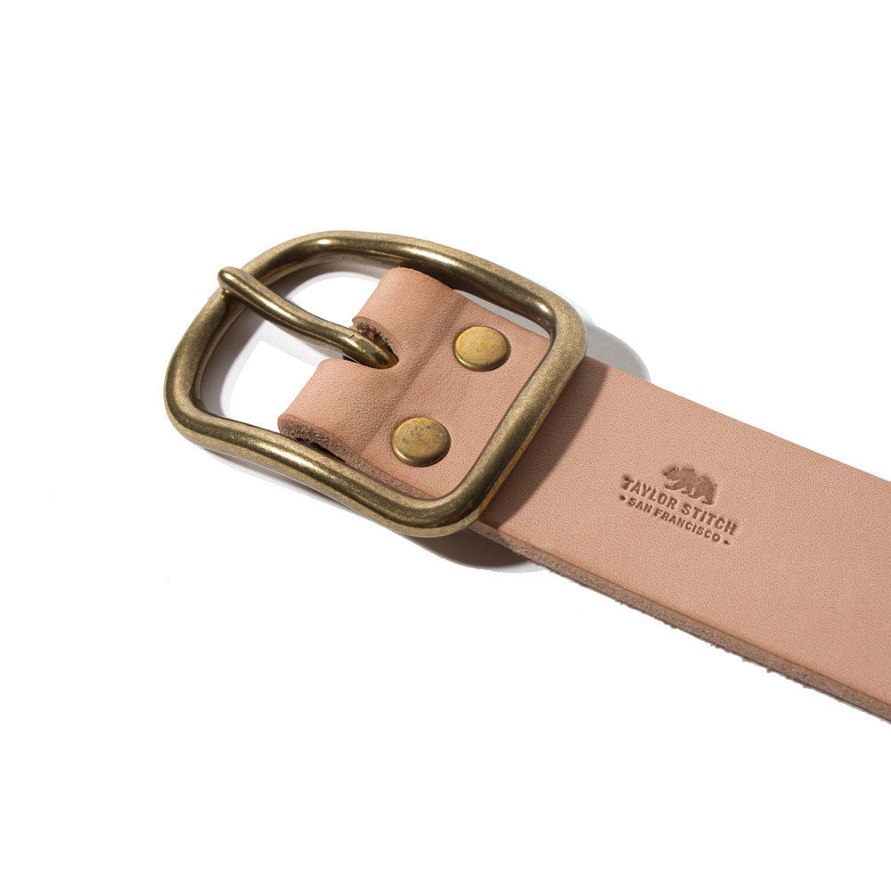 Natural Brass Buckle Belt - 1.5
