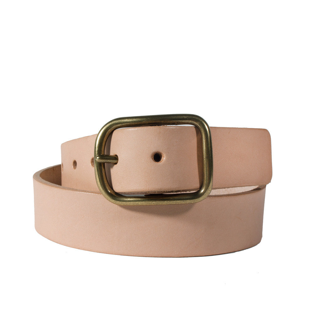Natural Brass Buckle Belt - 1.5