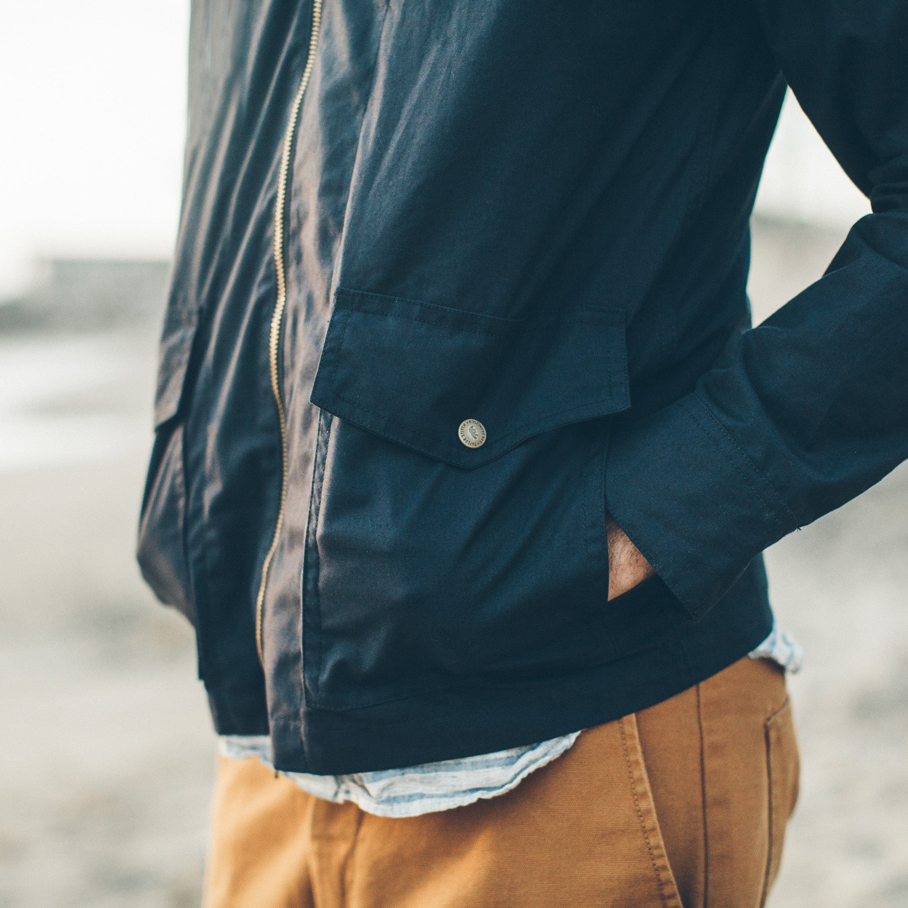 The Beach Jacket in Navy