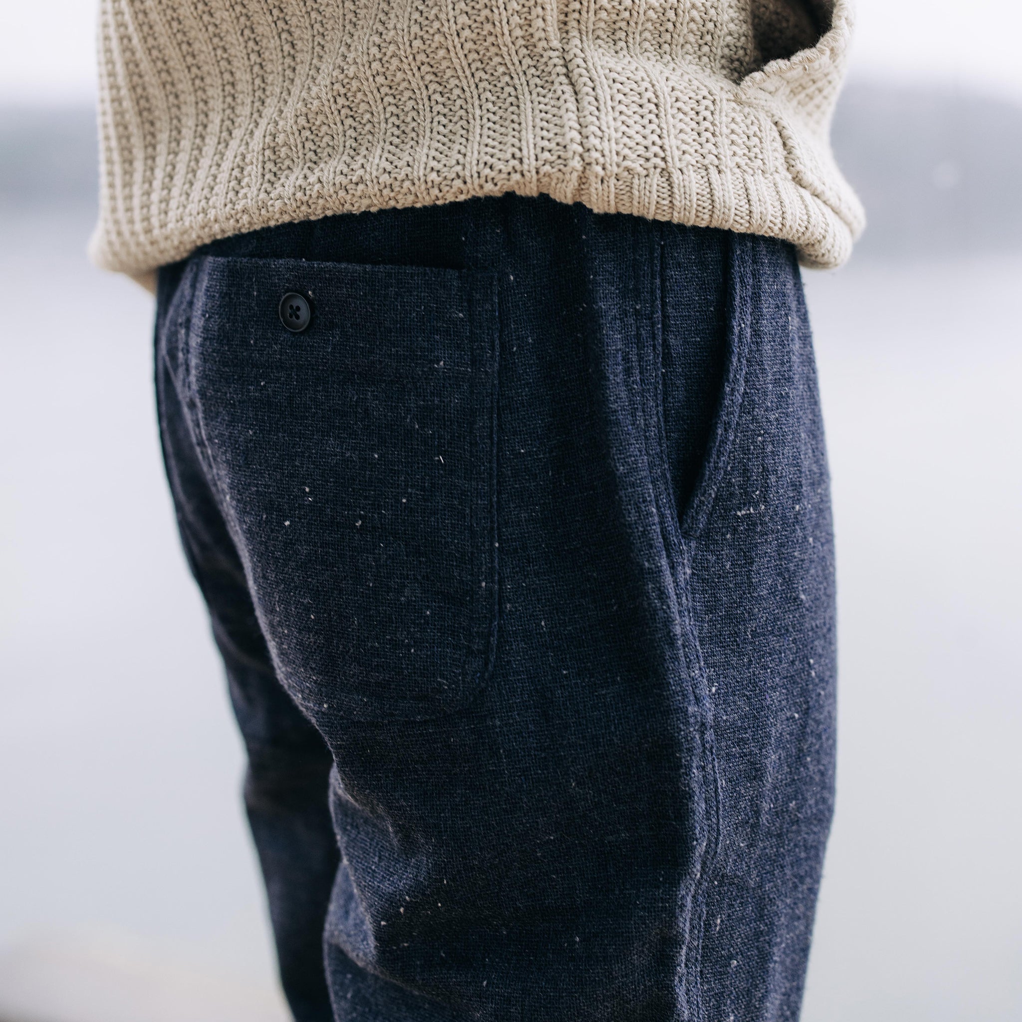 The Apres Pant in Charcoal Donegal