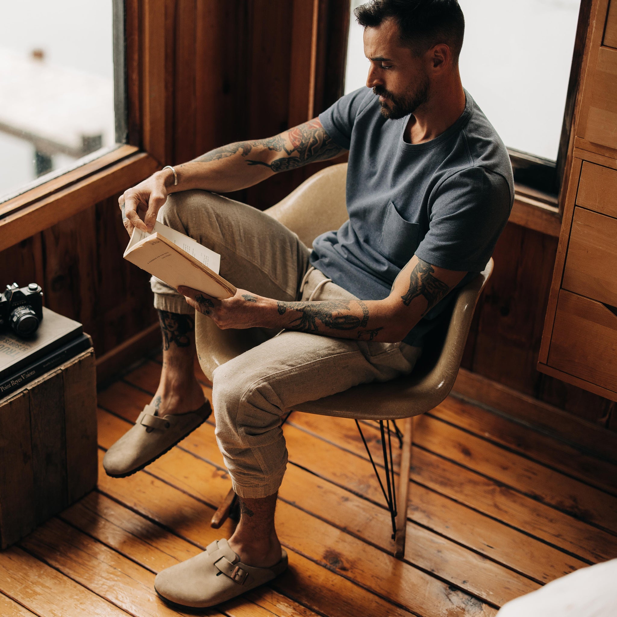 The Apres Pant in Oat Donegal