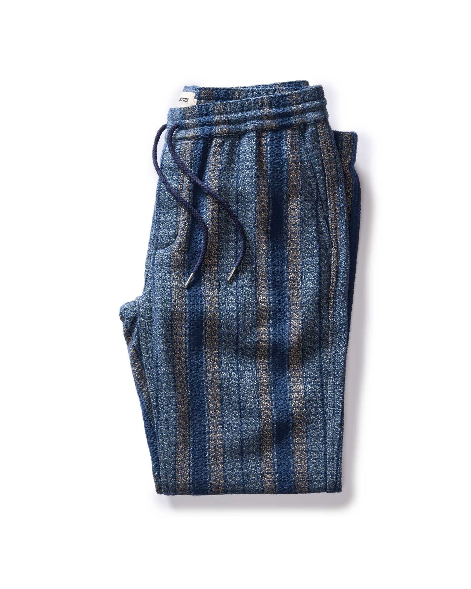The Apres Pant in Marine Stripe