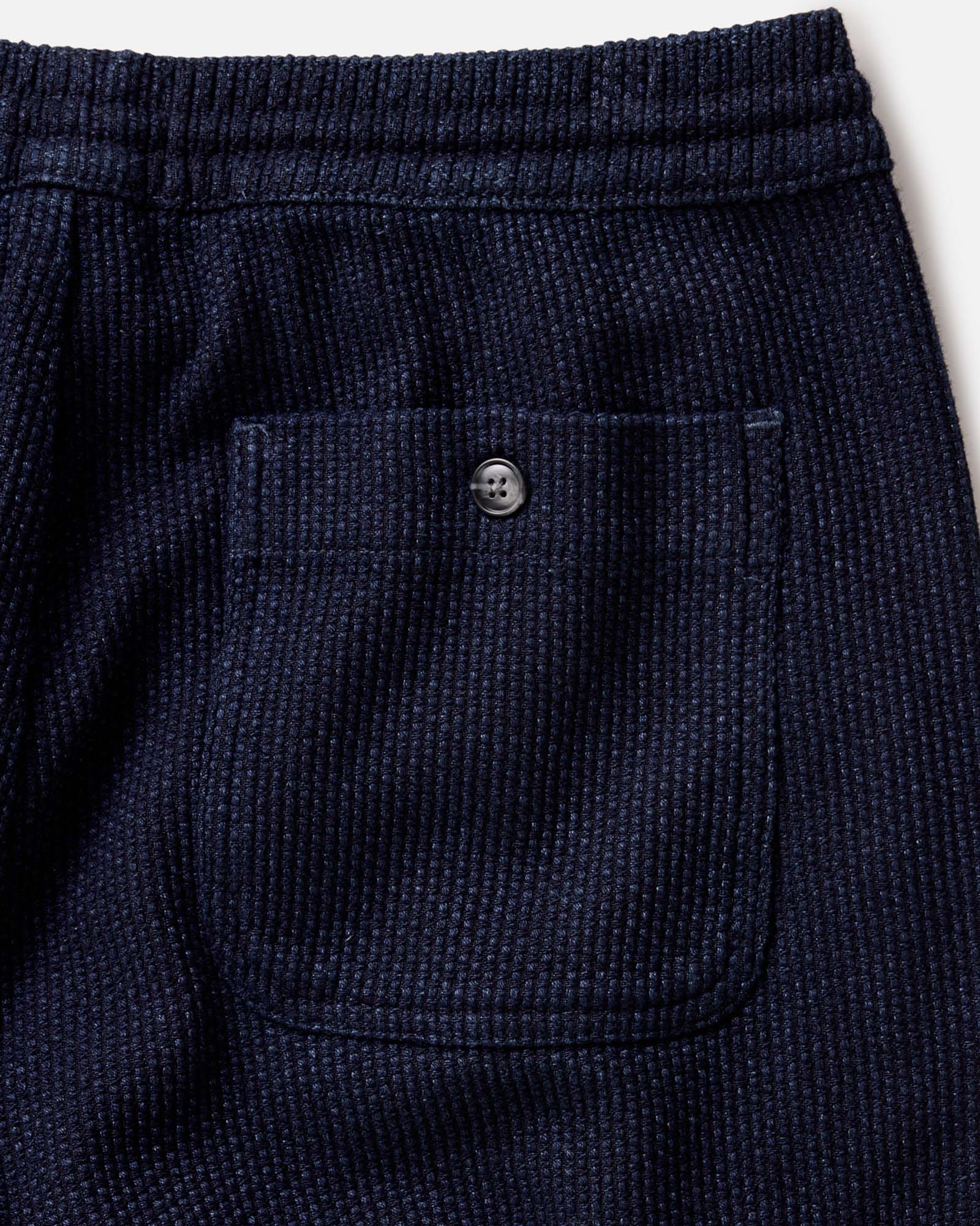 The Apres Pant in Rinsed Indigo Sashiko