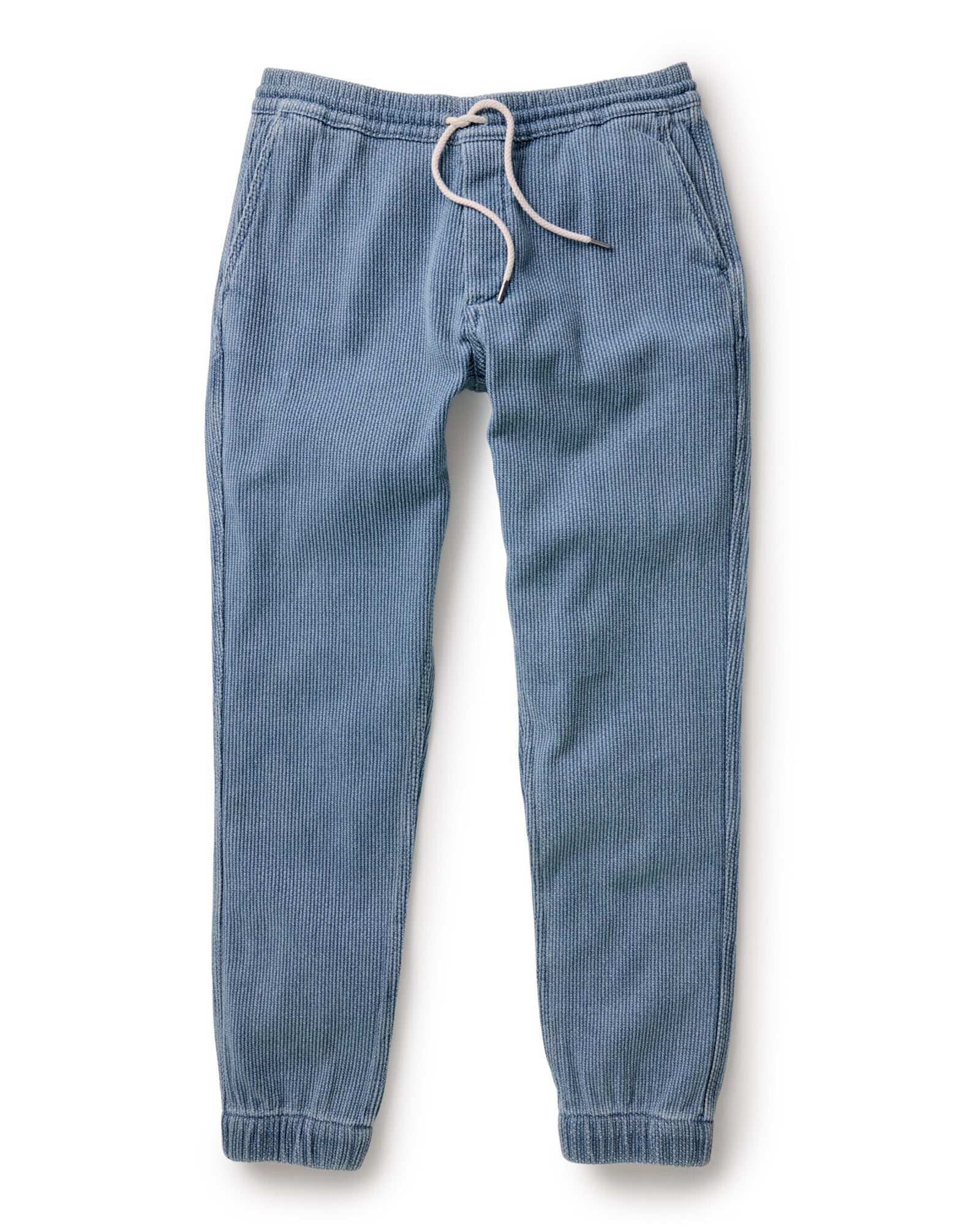 The Apres Pant in Washed Indigo Sashiko