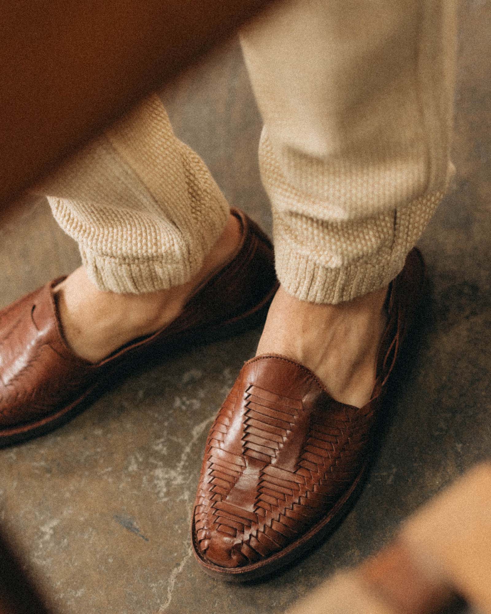 The Apres Pant in Natural Sashiko