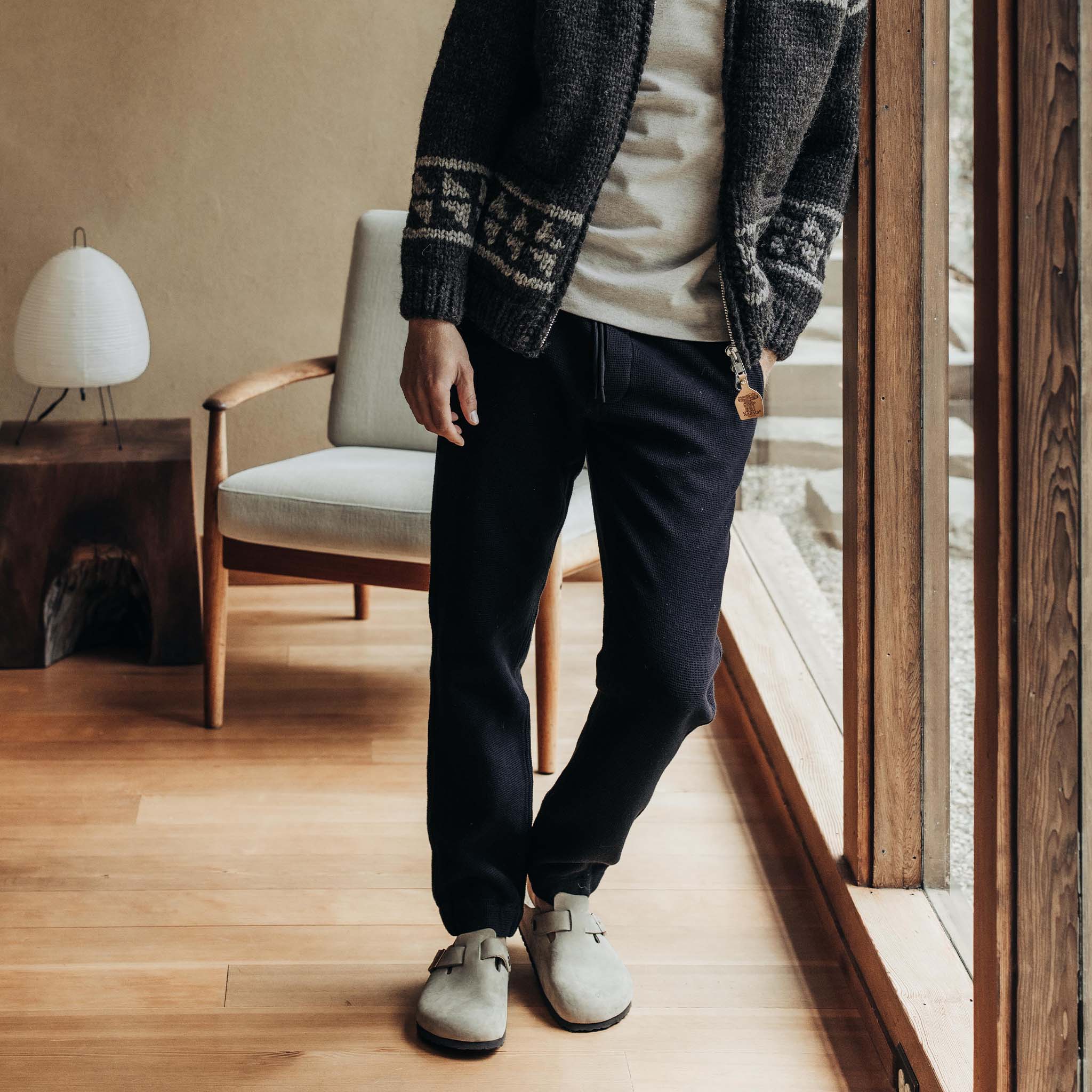 The Apres Pant in Coal Waffle