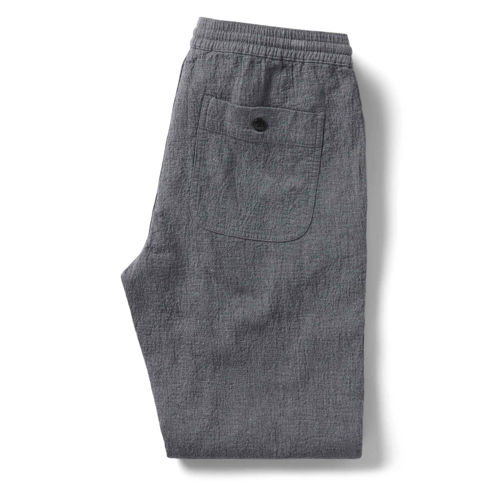 The Apres Pant in Heather Grey Double Cloth