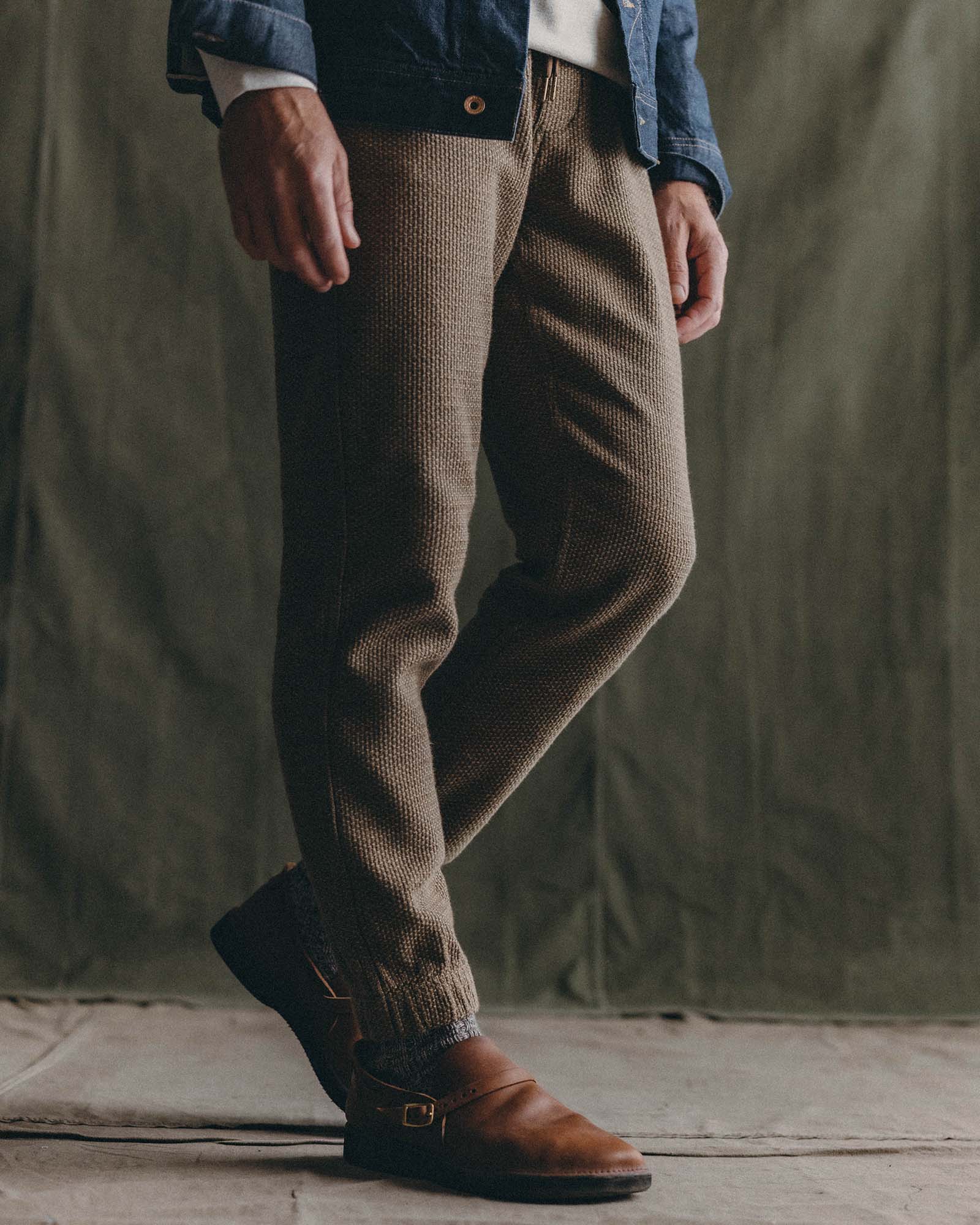 The Apres Pant in Cypress Sashiko
