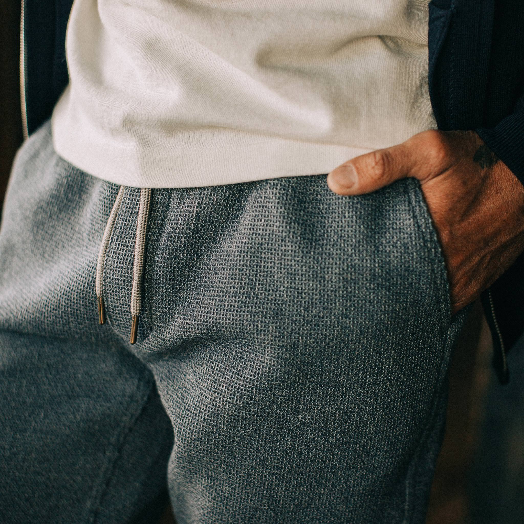 The Apres Pant in Charcoal Waffle