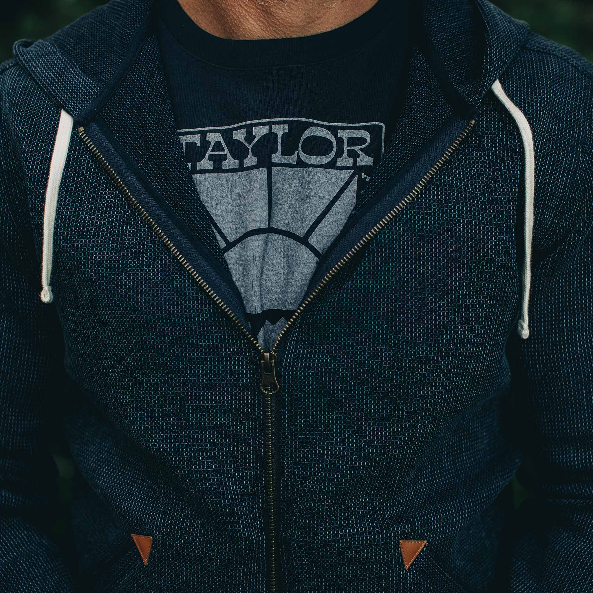 The Après Hoodie in Indigo Waffle