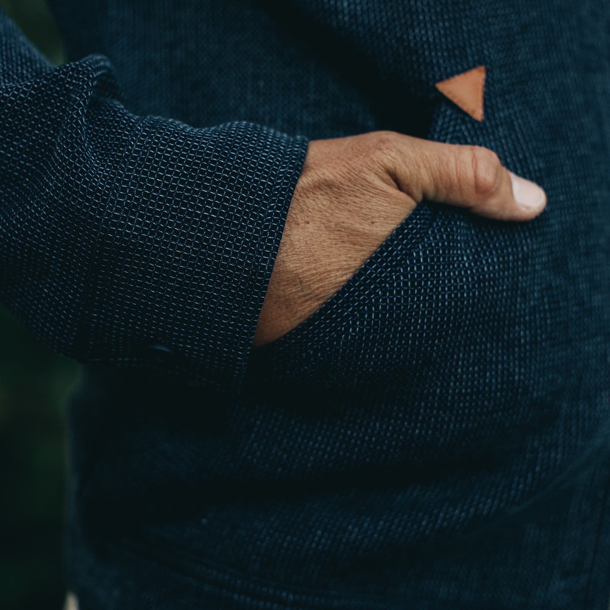 The Après Hoodie in Indigo Waffle